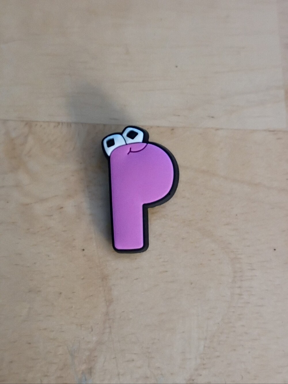 10 for $10 Jibbitz Croc Charms - Letter P Pink with Eyes - New Shoe Charm